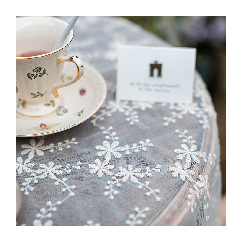 法式茶几桌布蕾丝餐桌布长方形甜品台布欧式圆形家用小新盖巾布