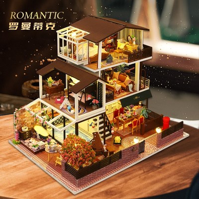 手工制作木质diy小屋八音盒音乐盒创意送女孩闺蜜生日礼物高级感