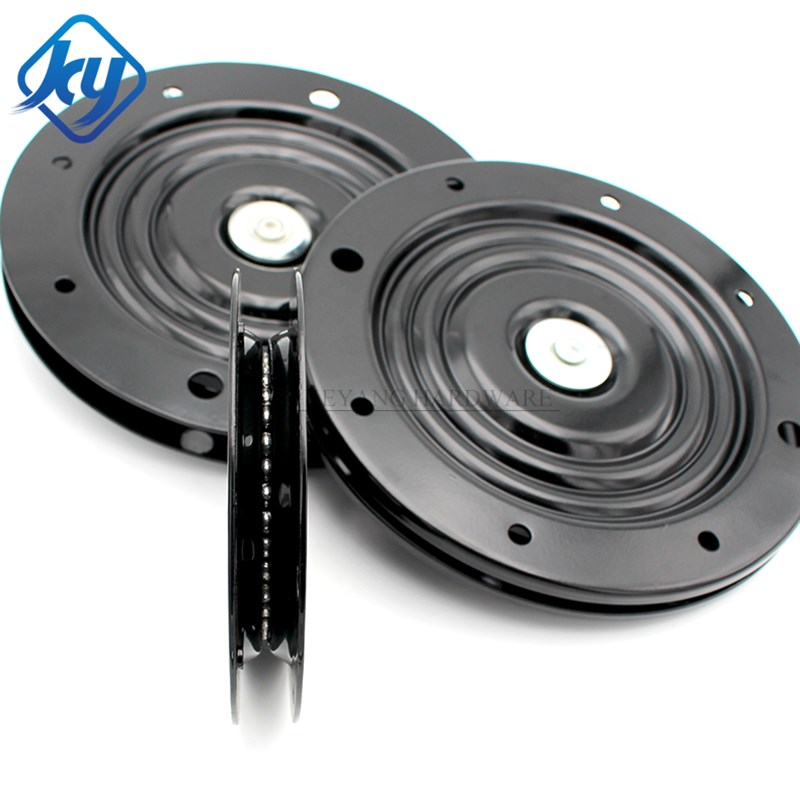 10寸双轴圆形满珠30度自由旋转家具五金转盘吧椅旋转椅底座轴承