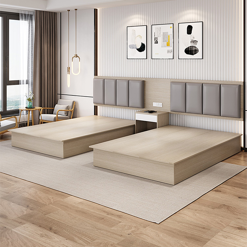 酒店宾馆床家具定制厂家标间单间全公寓民宿单床客房床