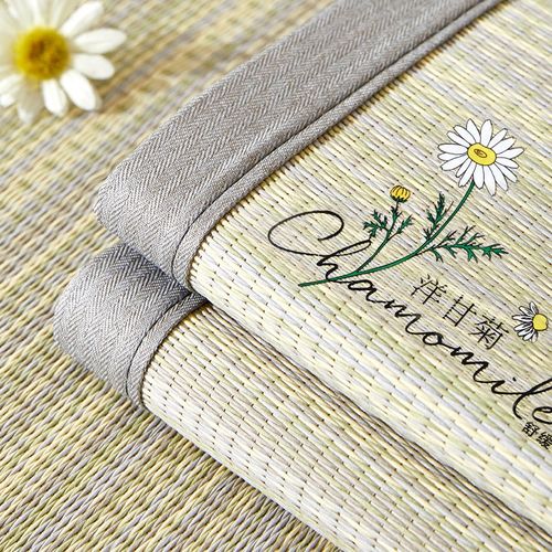 洋甘菊蔺草席沙发垫夏季2024新款凉席坐垫夏天防滑沙发套罩凉垫布