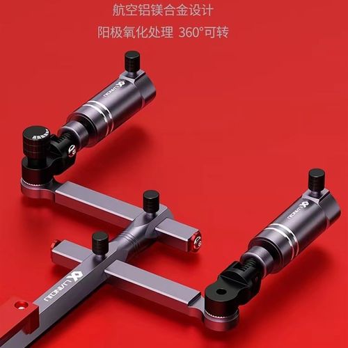 新款连球支架双炮台钓椅铝合金钓箱通用钓鱼支架双头加厚渔具垂钓