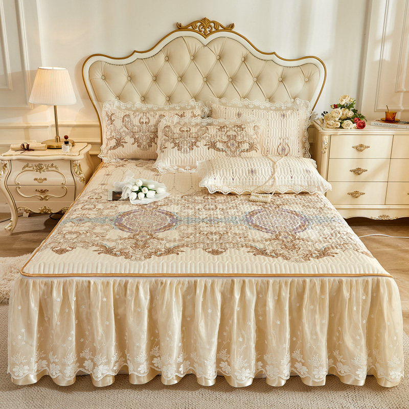 高档凉席双人床裙冰丝席水洗机洗床罩床笠席子加厚折叠空调席夏季,床上用品,冰丝席,淘宝优惠券,粉丝福利购,淘宝优惠卷