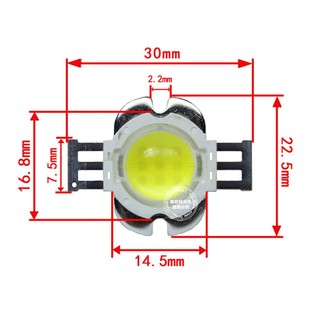 10W圆形LED灯珠带透镜60度聚光大功率红绿蓝白红外全光谱集成光源