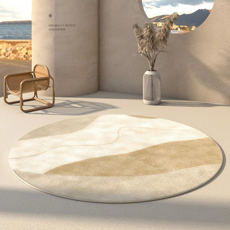 圆形地毯卧室高级日系诧寂风化妆椅化妆台书桌沙发新款电脑椅地垫,居家布艺,地毯,淘宝优惠券,粉丝福利购,淘宝优惠卷