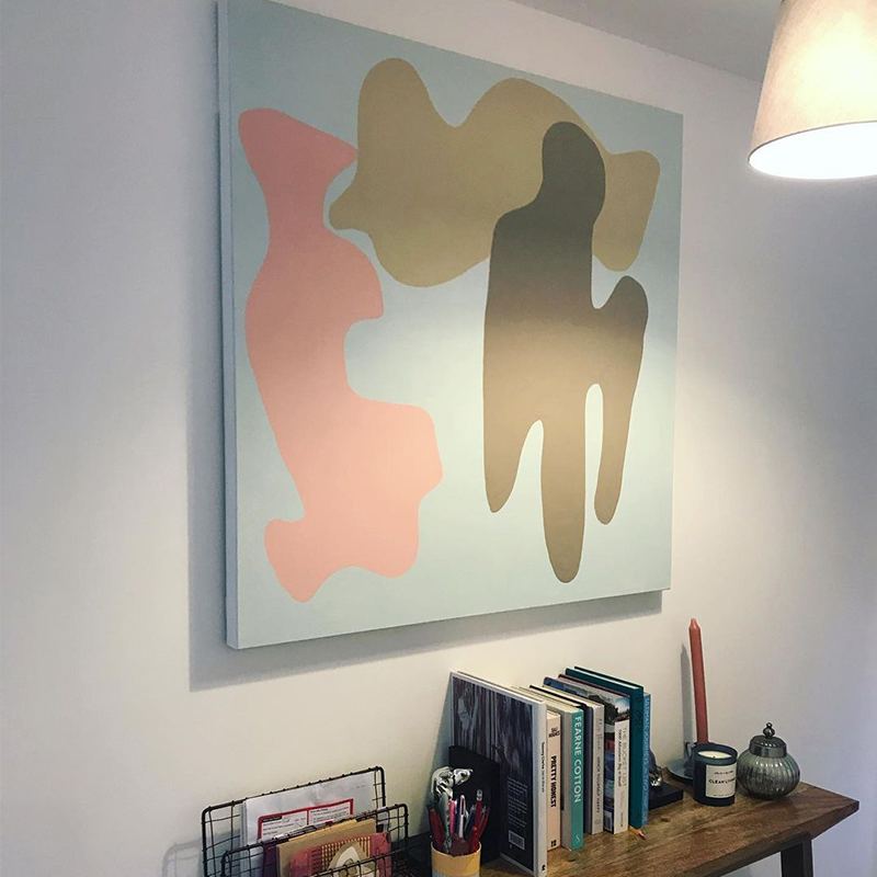 创意缤纷客厅装饰画抽象色块大厅墙壁画个性卧室床头画大幅背景画图片