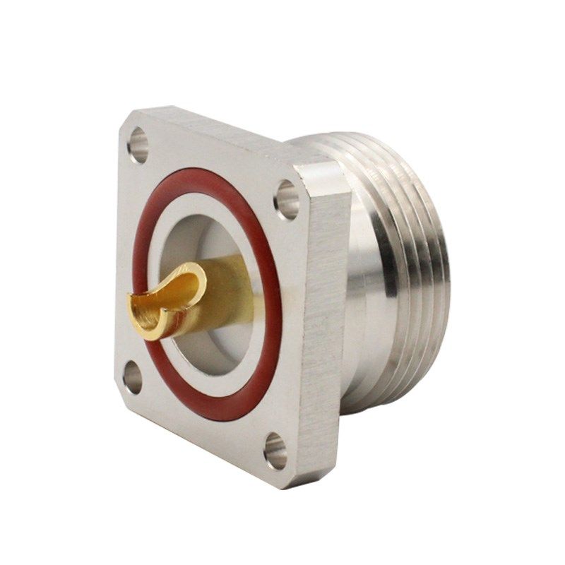 L29FD四孔法兰方板连接器防水 DINF固定7母座大功率头