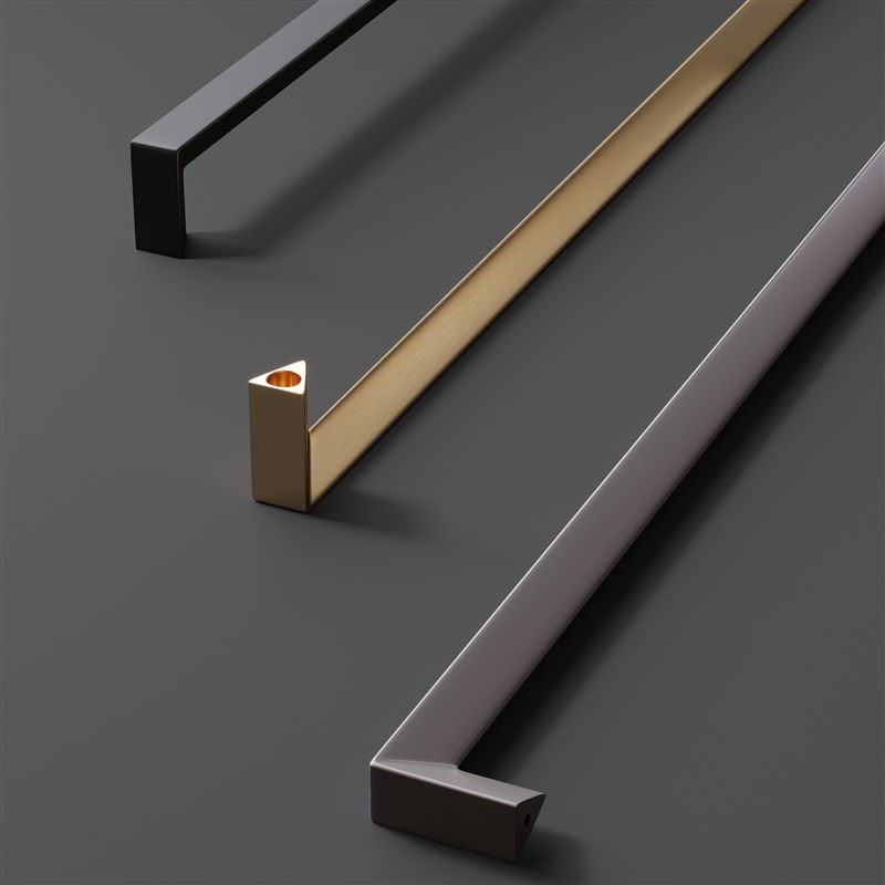 现代无框玻璃门拉手不锈钢新款弯实木大门把手高档定制黑色