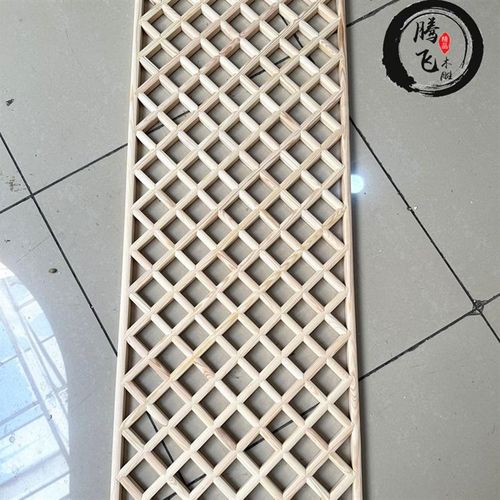 东阳木雕中式镂空实木格窗田字格网格隔断吊顶装修木格栅定制