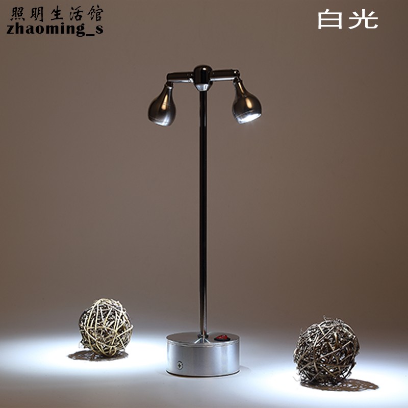 led无线可充电立杆W小射灯1W珠宝柜台展示灯酒吧台餐桌头射灯