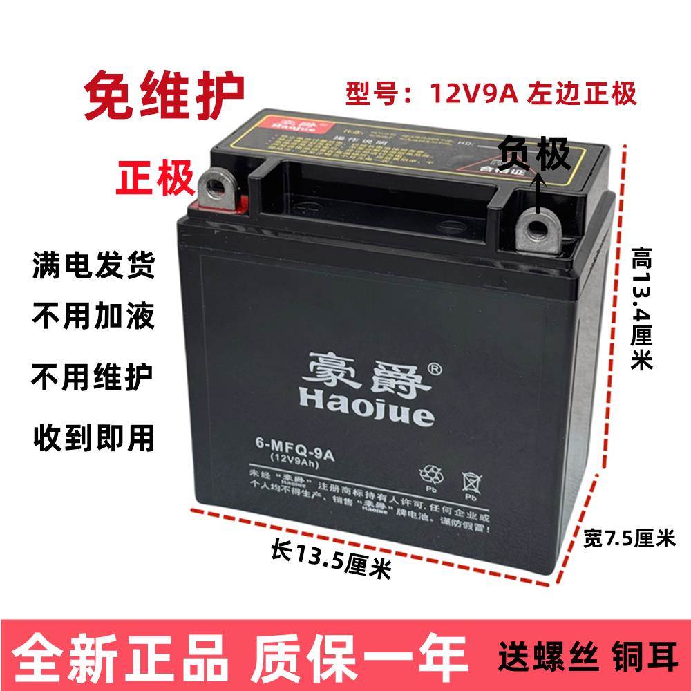 12V机车5A7A9A跨踦150免维护110弯梁125滑板车机车蓄电池