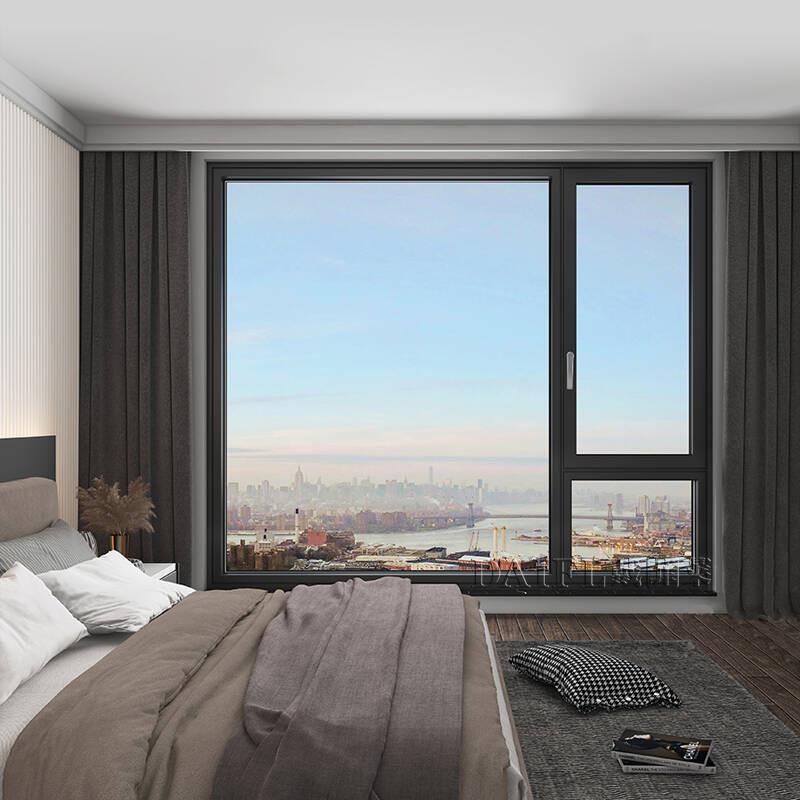 杭州断桥铝门窗封包阳台系统门窗原生铝落地窗极简推拉窗金刚网