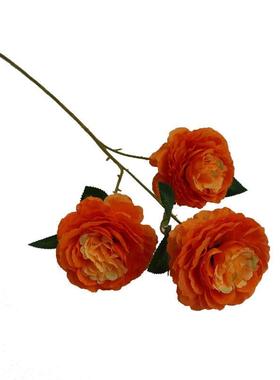橙色人造花婚庆花橙色丝质花婚庆大厅装饰花材路龙头花排拱顶花绣