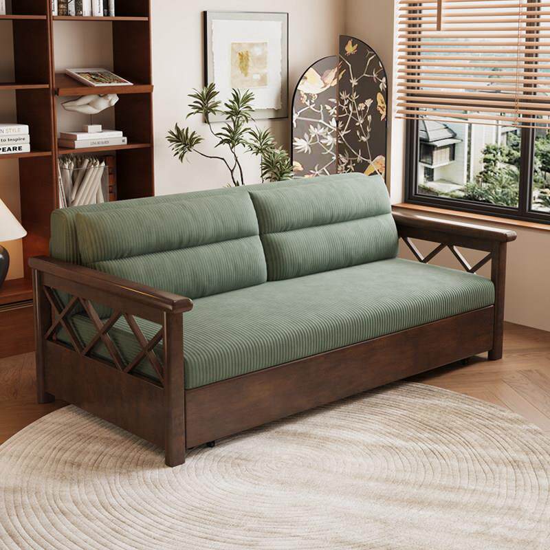 新款实木折叠沙发床一体两用书房客厅单人双人小户型神器