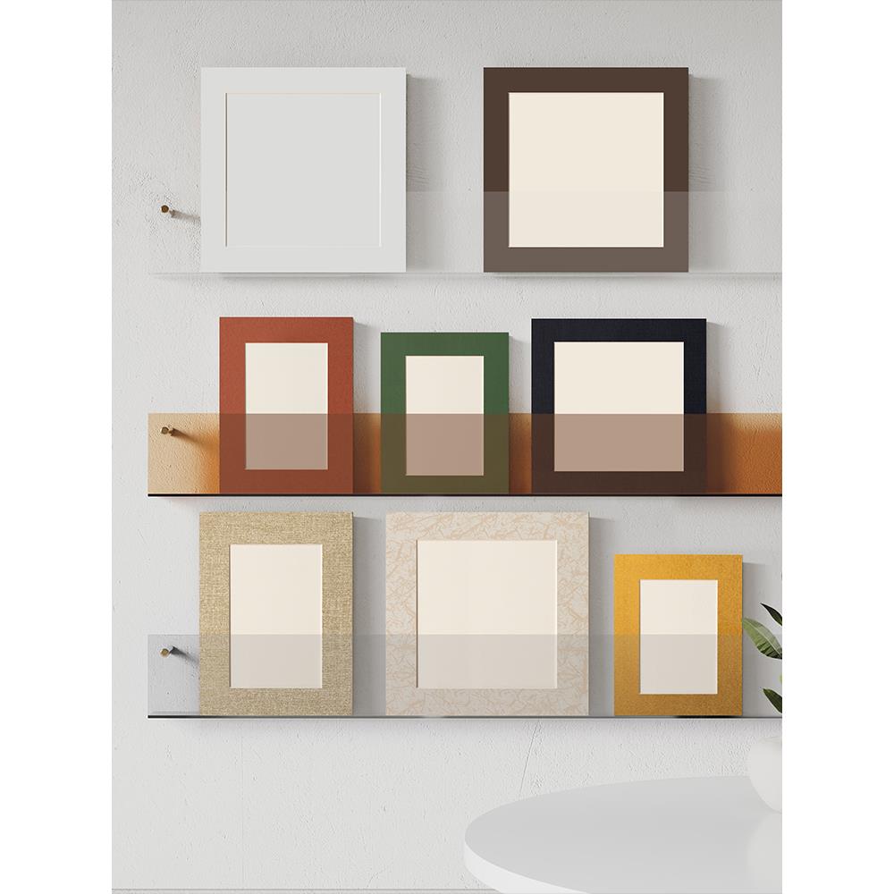 正方形油画棒版画卡纸画艺美术装裱现代简约挂墙装相框白卡纸儿童