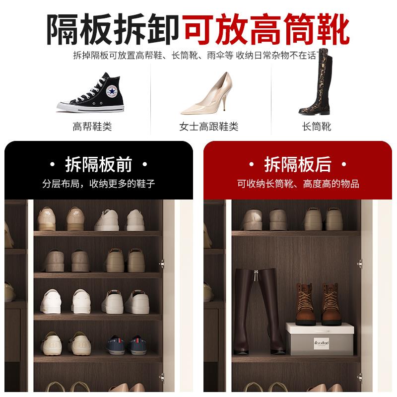 实木鞋柜坐凳一体家用门口玄关入户换鞋凳可定制简易防尘收纳柜子