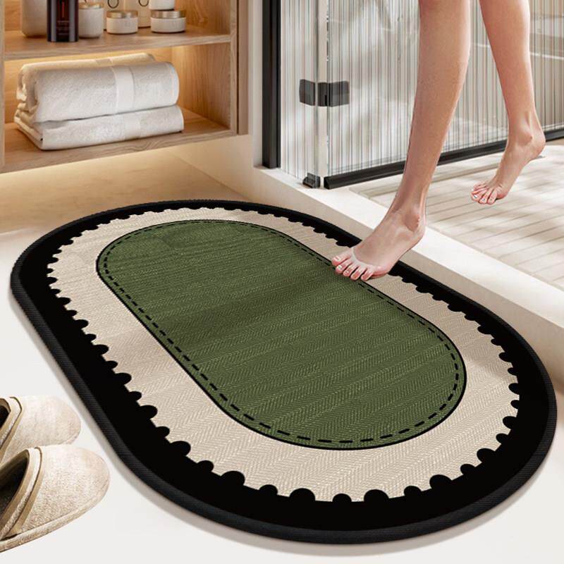 卫生间吸水地垫浴室防滑脚垫硅藻泥厕所洗手间门口防水垫子地毯子
