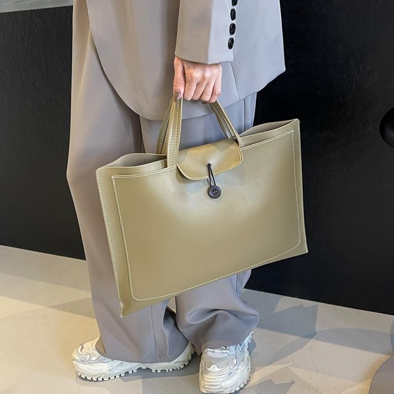 2025新款PU手提高级感女士电脑包大容量商务通勤13寸14寸电脑包手提文件包女15寸16寸笔记本电脑包公文包