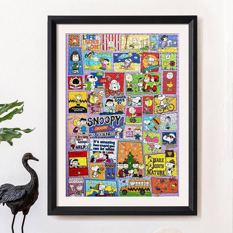 简约木质拼图专用相框500 1000片70×50×75裱框画框装饰空框挂墙