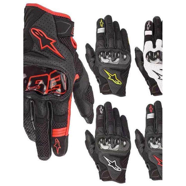 出口意大利原单摩托车骑士骑行手套碳纤维防摔 网眼透气可触屏