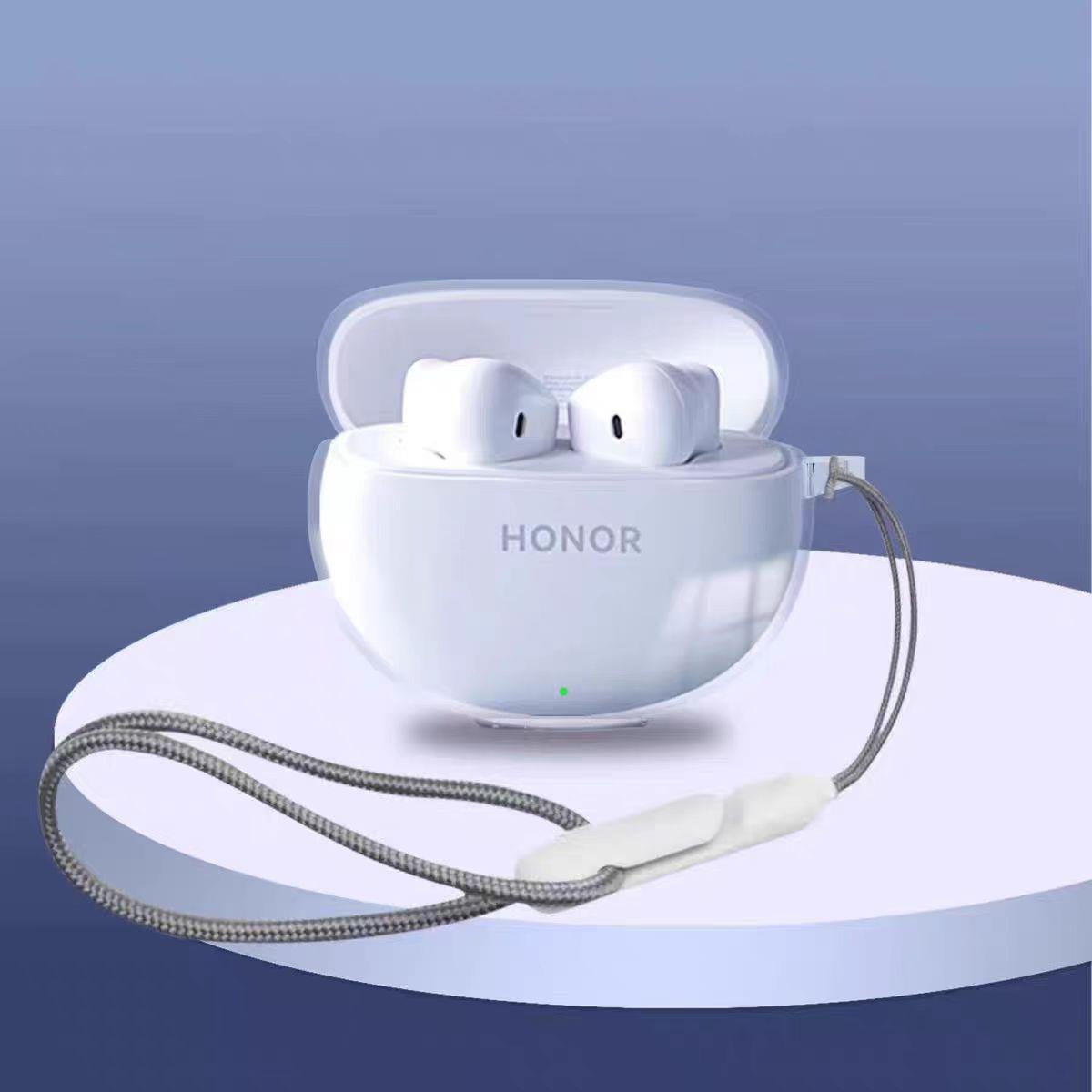 适用于荣耀EarbudsX8无线蓝牙耳机保护套透明TPU防摔保护壳