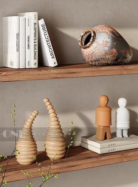 侘寂中古风陶瓷高级感小众艺术摆件酒店民宿客厅装饰品开放格陈列