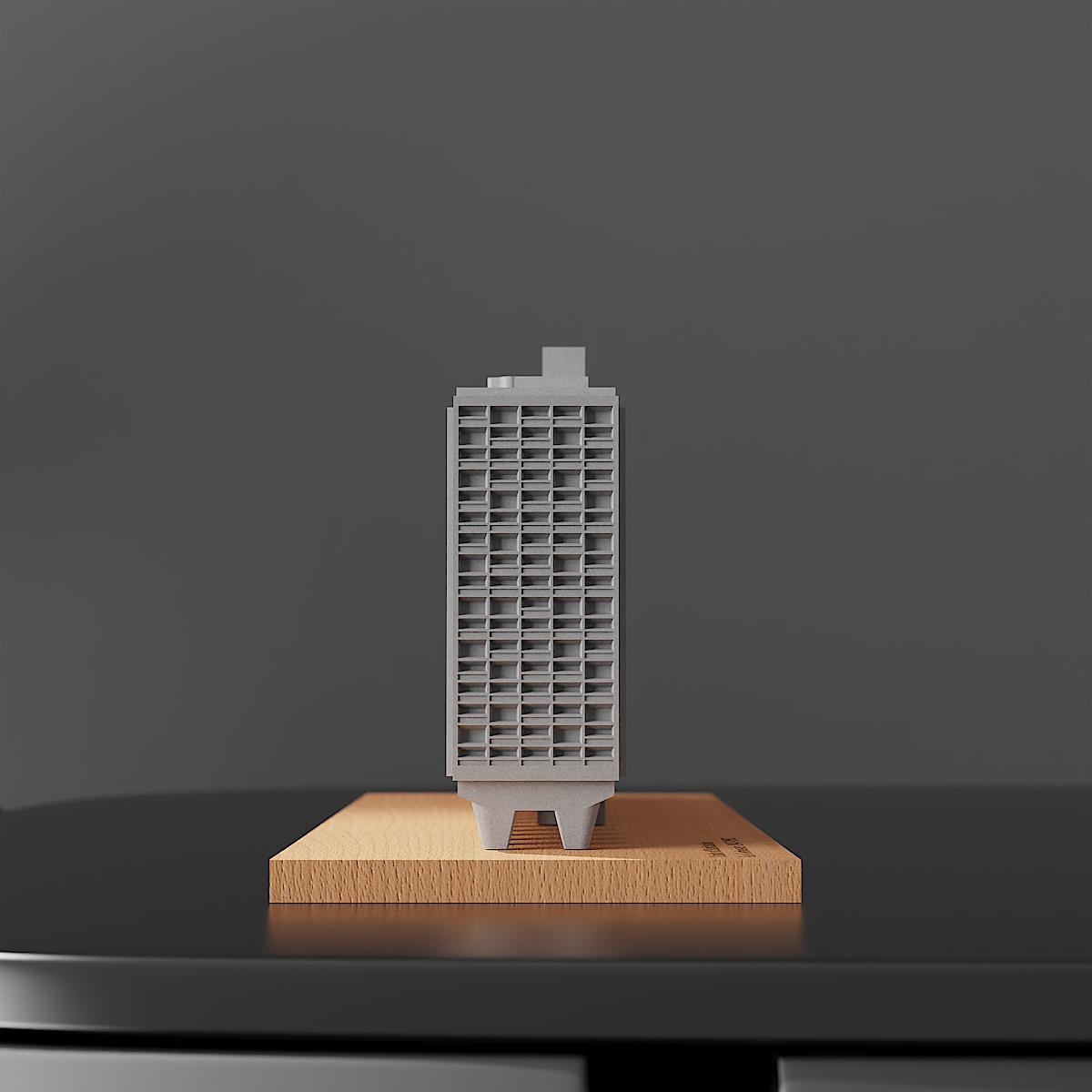 柯布西耶|大师作品|水泥建筑马赛公寓模型家居装饰桌面混凝土摆件