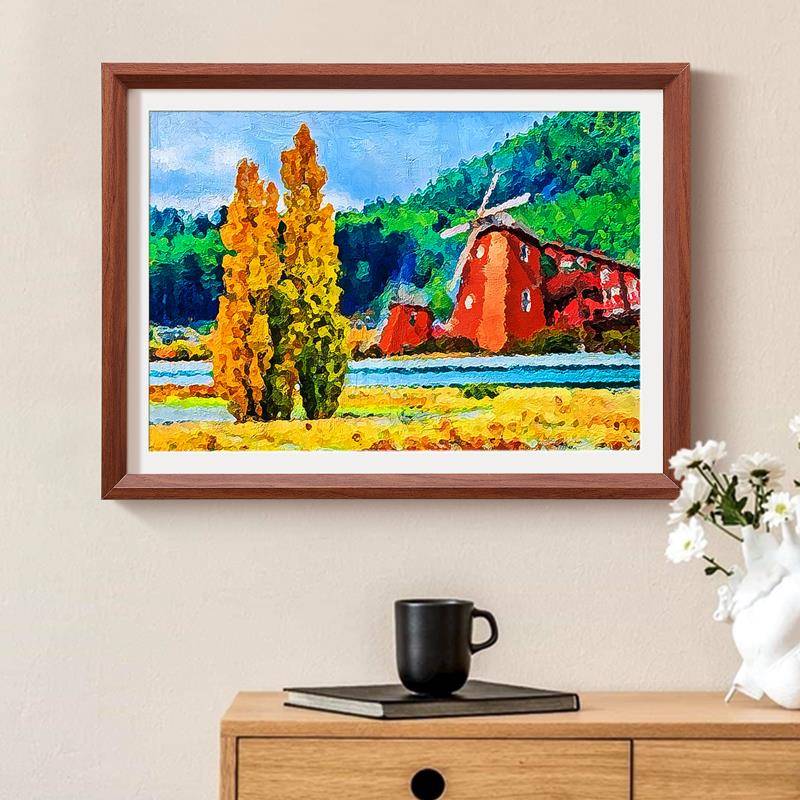 木质相框挂墙画框装裱a34素描油画海报展示拼图空框4K8外框架定制