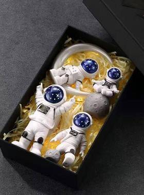 创意太空人车载小摆件桌面太空人客厅电视柜儿童房家居装饰摆设品