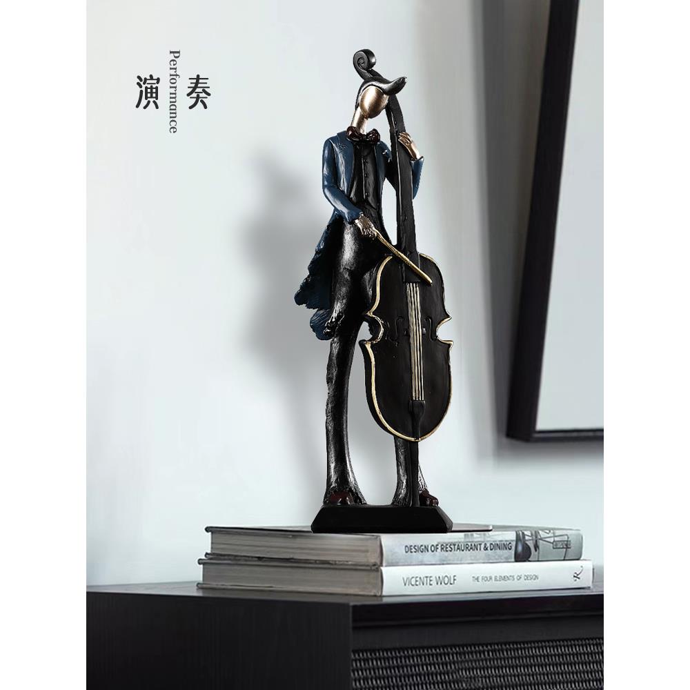 斯堪的纳维亚小提琴覆古装饰品书房，办公室，电视柜，客厅，家庭