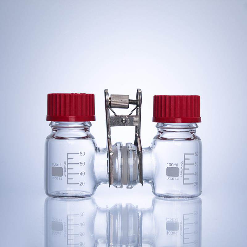 微生物燃料电解池双室三室MFC反应器可夹质子交换膜化学反应器