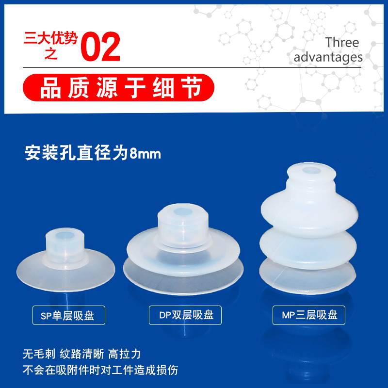 天行大头单双三层SP/DP/MP机械手真空吸盘强力吸嘴工业气动配件