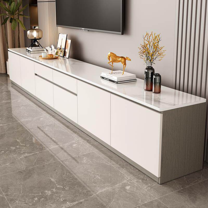 定制电视柜客厅家用加高款60cm实木岩板柜子2025新款落地电视机柜