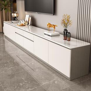 定制电视柜客厅家用加高款60cm实木岩板柜子2025新款落地电视机柜