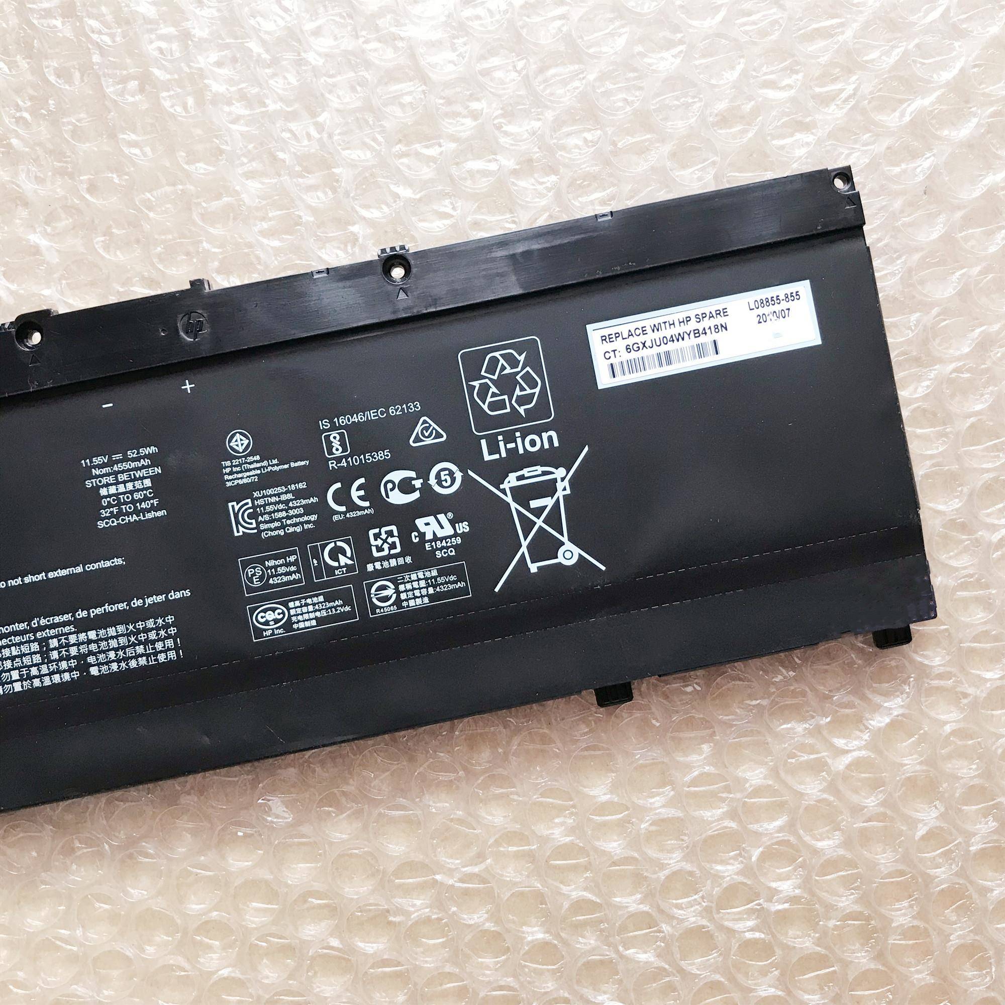 适用HP ZBook 15v G5 TPN-Q211Q194 15-CX0058T SR03XL笔记本电池