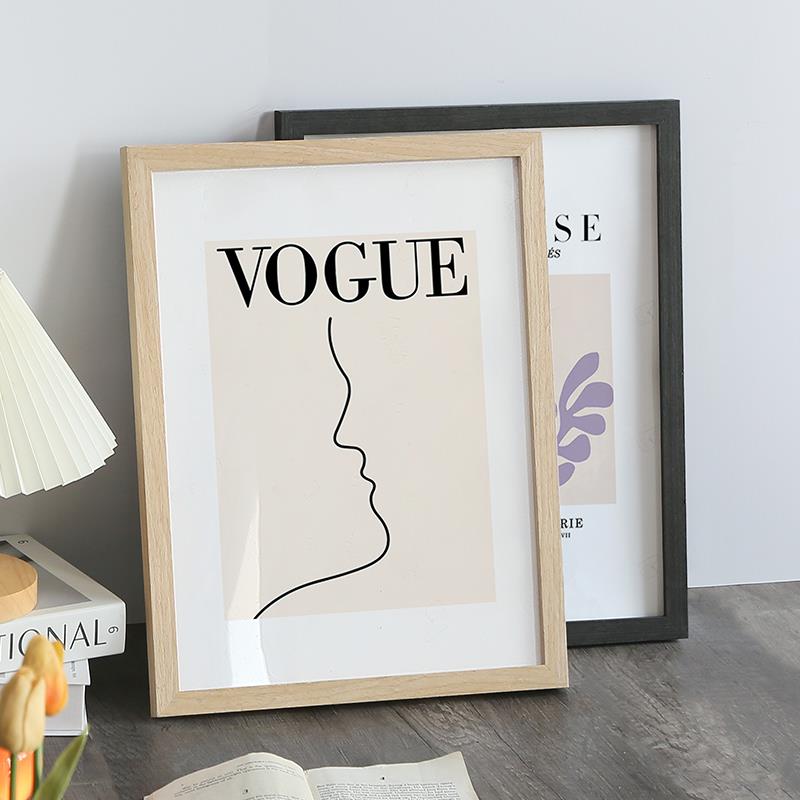 实木简约相框挂墙20寸30拼图装裱画框A3外框A4素描框架展示框定制