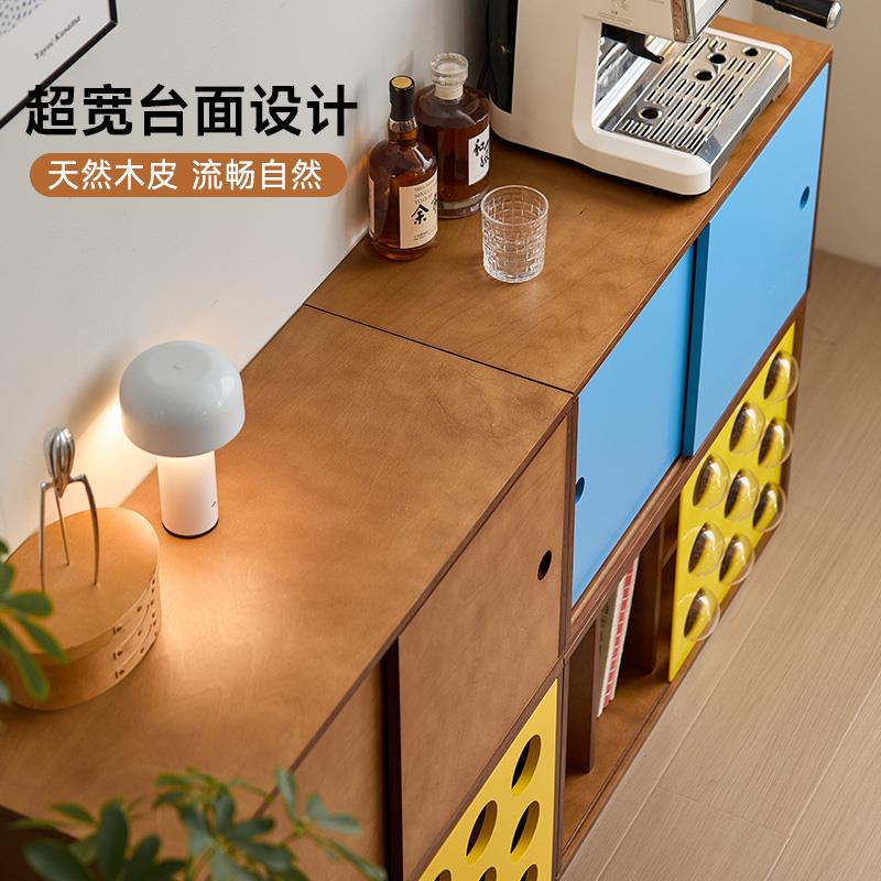 新空间︱中古风模块组合电视柜家用落地沙发边柜创意海洋板收纳柜