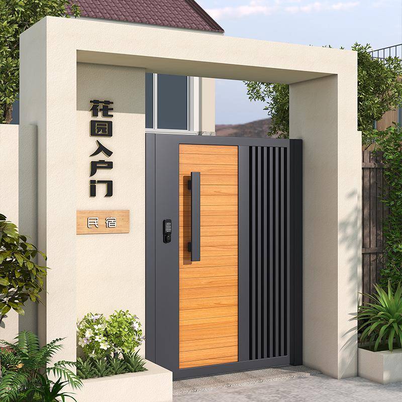 入户花园门庭院门铝艺别墅大门铝合金农村自建房门民宿法式乡村门