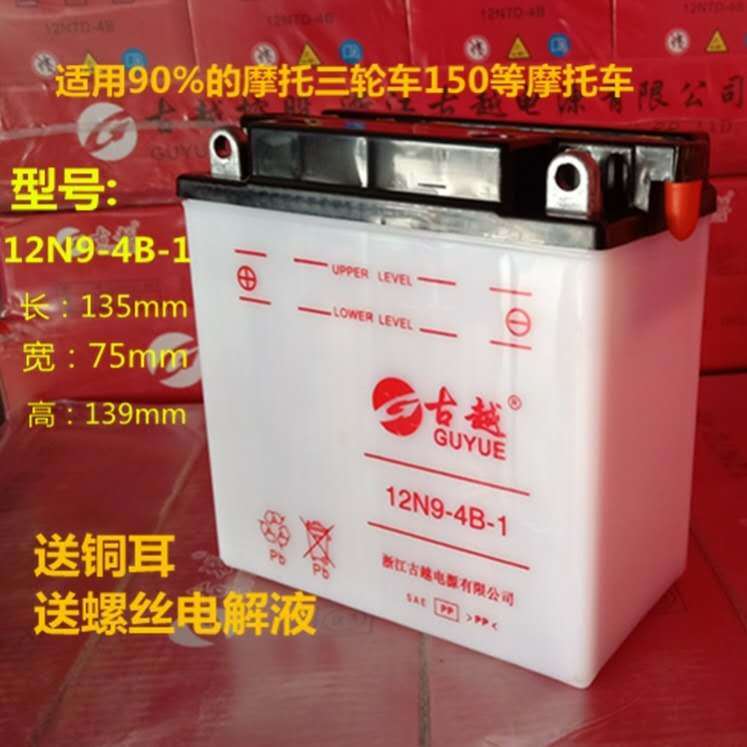 摩托车电瓶12v9a铅酸水电池125弯梁踏板车免维护通用型7ah