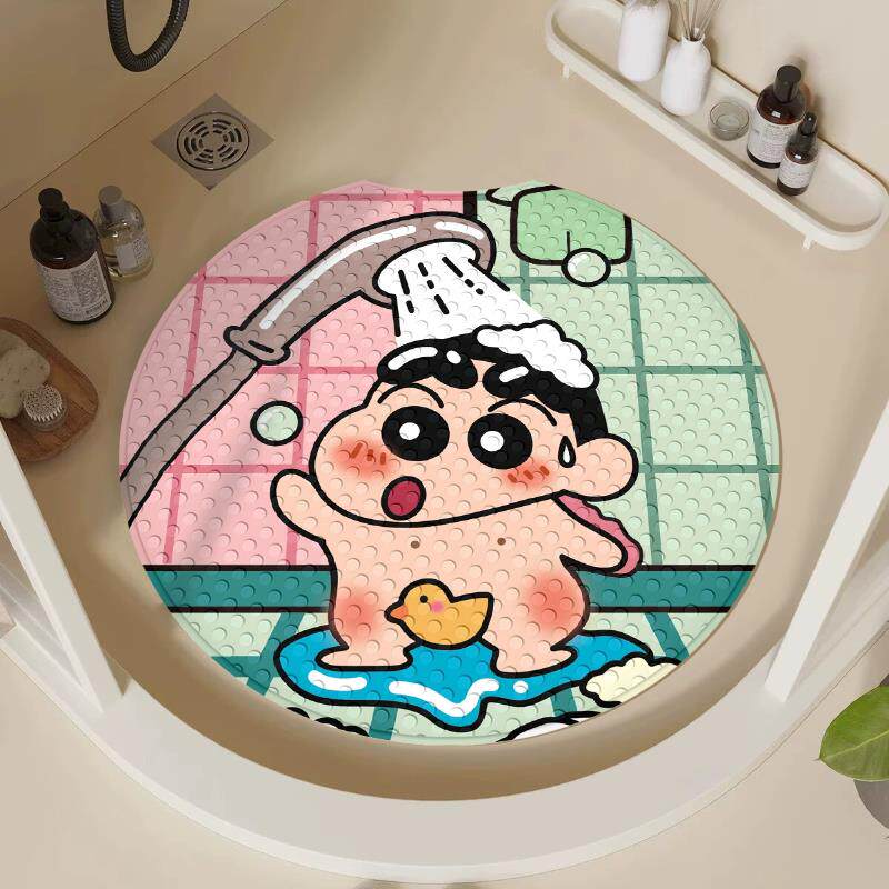 同款底价 圆形吸盘浴室防冻防滑垫儿童PVC洗澡地垫洗手间淋浴垫