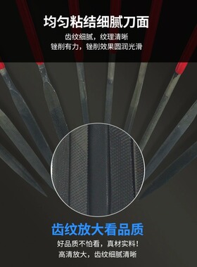 霸狼金刚石什锦钢锉刀打磨工具细锉刀钢挫金属平板半圆三角锉刀