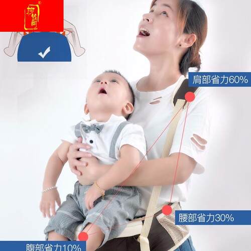 爱诺咪婴儿抱凳背带腰凳四季通用宝宝坐凳多功能抱娃神器新生儿凳