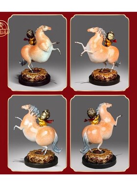 马上封候黄铜创意客厅玄关酒柜办公室生肖桌面装饰品家居饰品