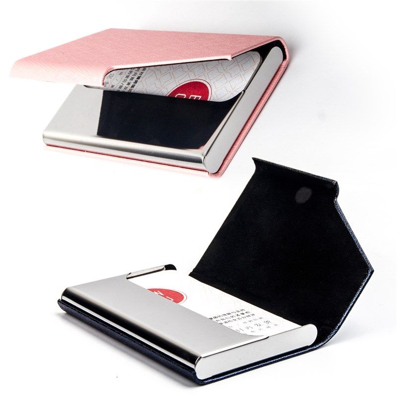 商务大容量女式名片夹男士皮革名片盒刻字定制loo年会礼品,文具电教/文化用品/商务用品,名片盒,淘宝优惠券,粉丝福利购,淘宝优惠卷