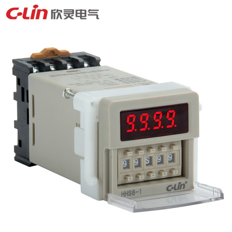 欣灵牌数显时间继电器HHS6-1 AC220 DC24V DH48S改进型通电延时器