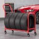 轮胎货架展架带轮子汽车胎展示架店车间轮胎轮毂架子店