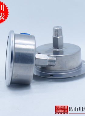 全轴向带边抽真空表负压表ZZF耐压力表上海天川