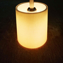 百褶细褶遮光灯罩防刺眼灯头螺口卧室台灯落地灯外壳羊皮纸灯罩