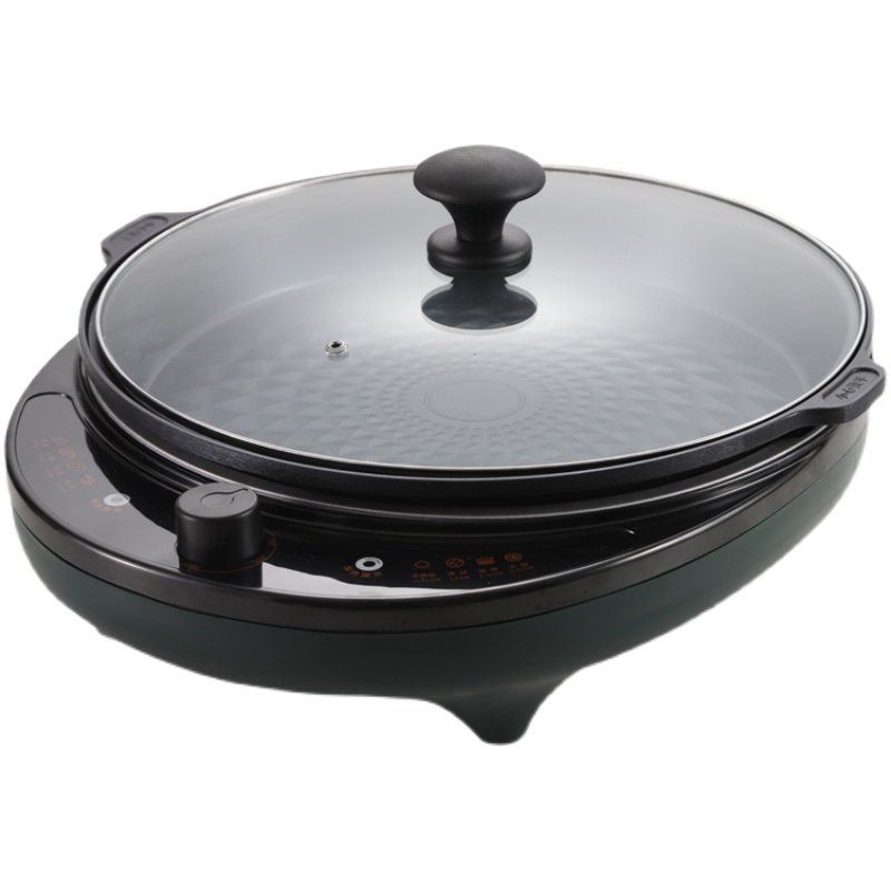 分体拆洗电烤盘无烟铁板烧煎包家用烧烤电烤炉圆形烤肉锅,厨房/烹饪用具,烧烤炉,淘宝优惠券,粉丝福利购,淘宝优惠卷