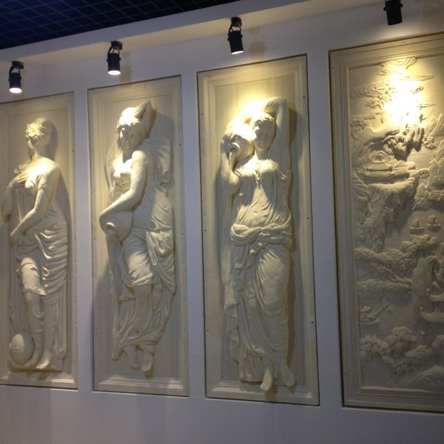 定制欧式人造砂岩浮雕欧式人物玻璃钢仿铜背景外墙装饰来图定制